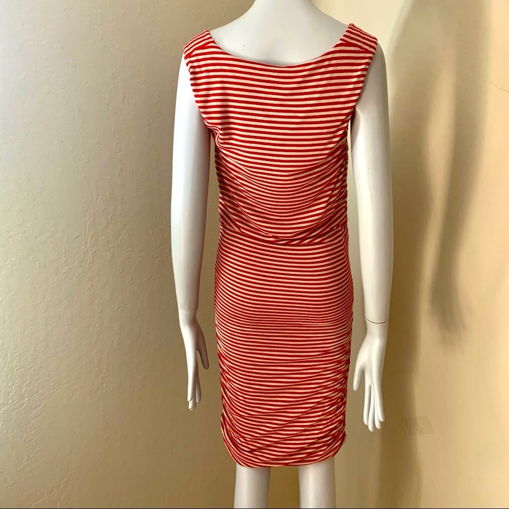 GUESS Red Striped Jersey Bodycon Dress Size Medium - Picture 11 of 15